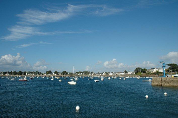 Bateaux ancrés dans le golf du Morbihan