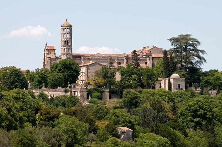 La Cathédrale Saint-Théodorit, la tour fenestrelle à Uzes