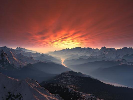 L'aurore aux Alpes-Maritimes