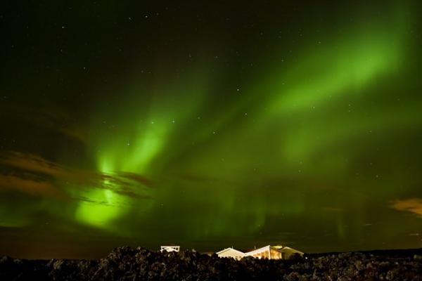 Aurore boréale à Reykjavik