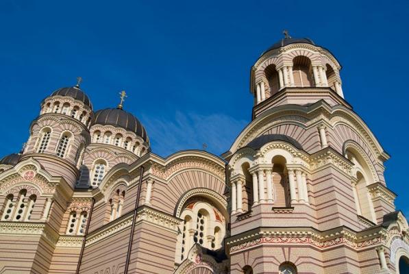 Cathédrale orthodoxe de la antivité du Christ à Riga, Lettonie