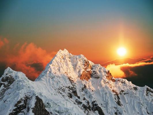Couché de soleil dans les Alpes Maritimes
