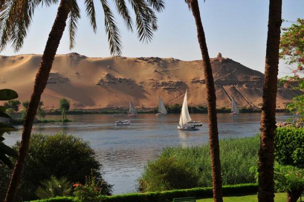Le Nil à Assouan en Egypte