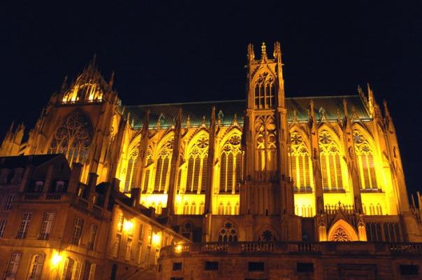 La cathédrale de Metz illuminée