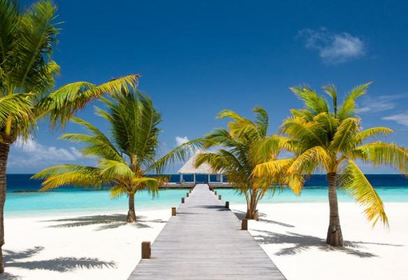 Vue sur l'océan aux Maldives