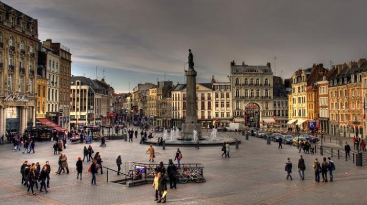 Vue de la grand place à Lille