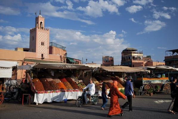 Place Jemaa El Fna à Marrakech,Maroc