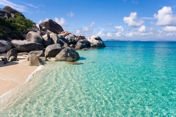 Plage tropicale des Iles vierges britanniques