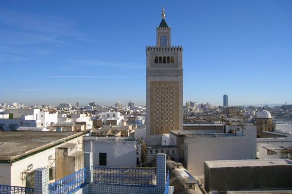 Ville Libyenne vue de l'horizon