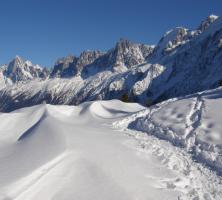 Paysage d'hiver aux Houches