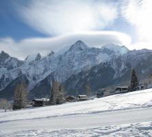 Vue sur la station des Houches