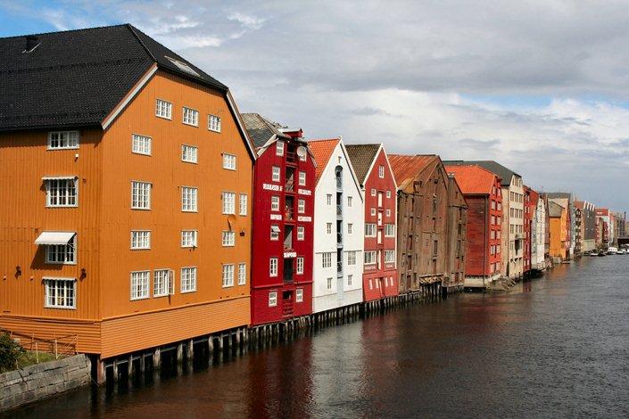 Maisosn colorées à Bergen, Norvège