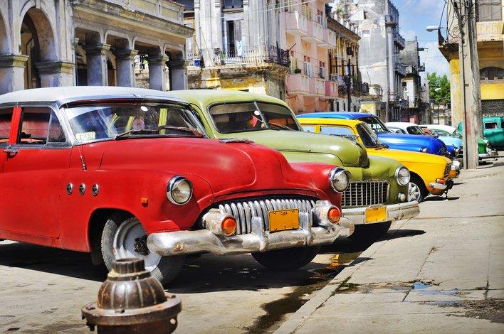 Voitures anciennes à La Havane, Cuba