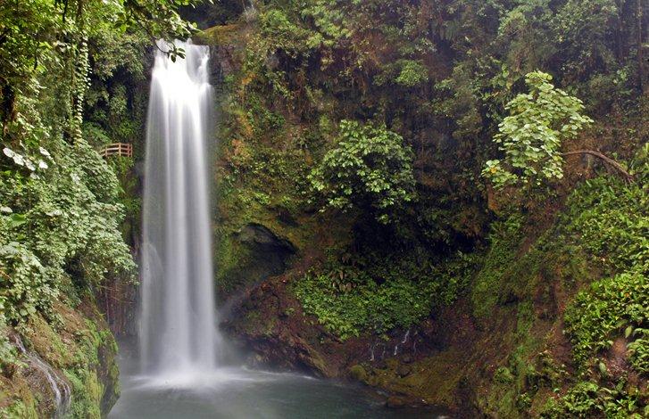 Une cascade au cœur de la forêt de Costa Rica