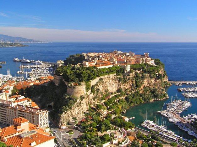 Vue aérienne du château de Monaco