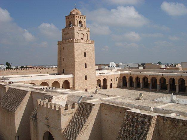 La grande mosquée de Kairouan en Tunisie