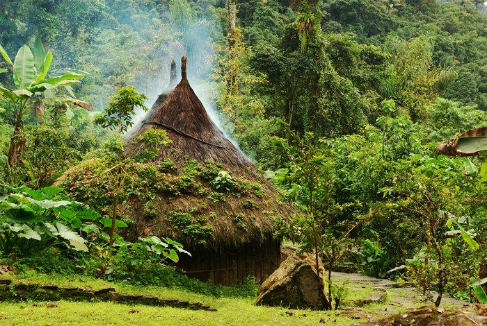 Hutte indigène du Nord de la Colombie