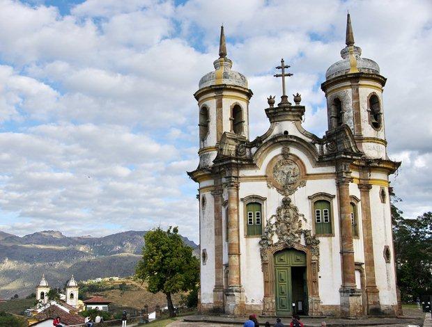 Eglise baroque d'Ouro Preto au Brésil