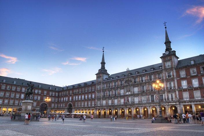 La Plaza Mayor à Madrid en Espagne