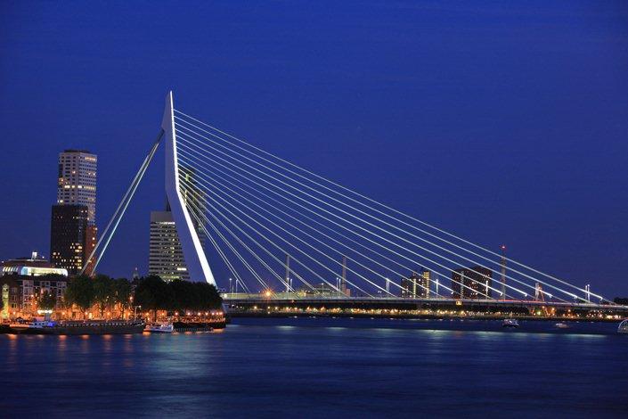 Le pont Erasmus à Rotterdam