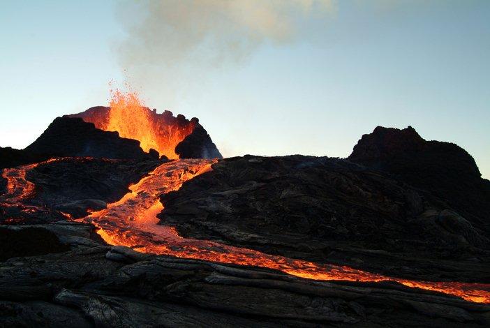Volcan du Piton de la fournaise, en Réunion