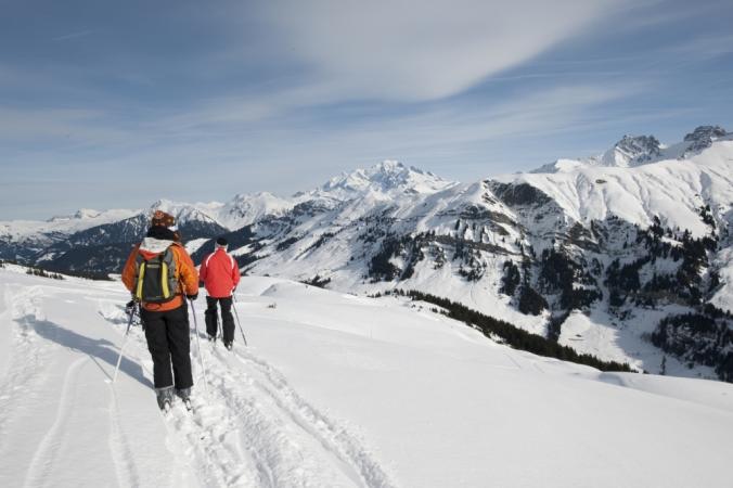 Vue sur le massif montagneux autour des Areches
