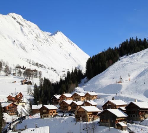 Vue sur la station du Grand Bornand
