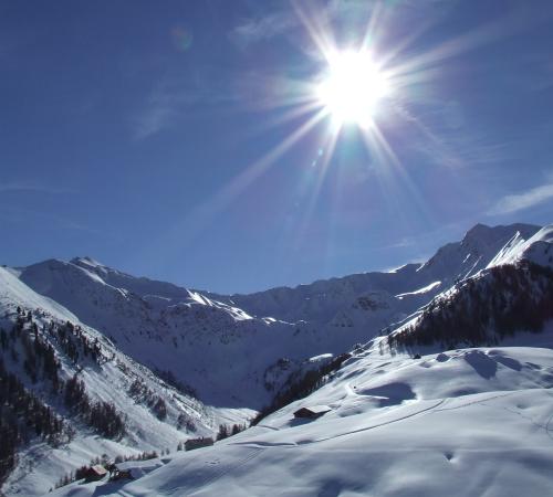 Paysage d'hiver à La Plagne