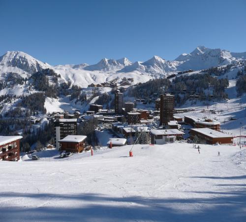 Vue sur la station de La Plagne