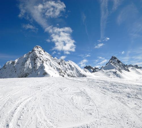 Piste de ski aux Contamines