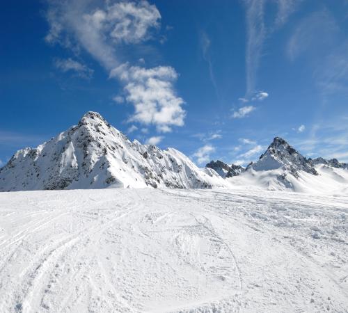 Piste de ski aux Contamines
