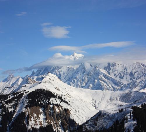 Paysage d'hiver aux Saisies